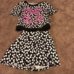 Girls skirt and shirt set